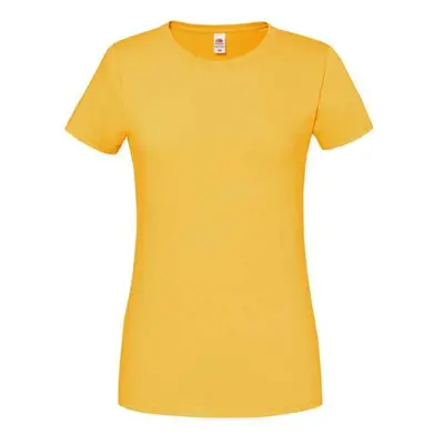 Iconic Ringspun Premium Premium Fruit of the Loom Women's Yellow T-shirt