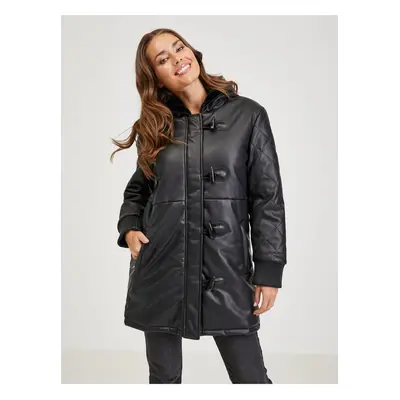 Black Women's Leatherette Jacket ORSAY - Womens