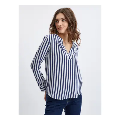 Orsay Dark Blue Ladies Striped Blouse - Ladies