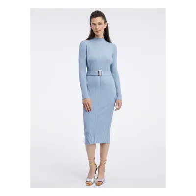 Orsay Light Blue Women's Knit Midi Dress - Women's