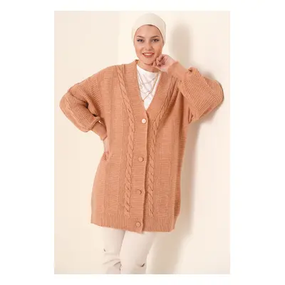 Bigdart Hijab Knitwear Cardigan - Salmon