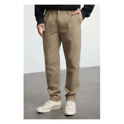 Trendyol Mink Pleat Detailed Elastic Waist Chino Trousers