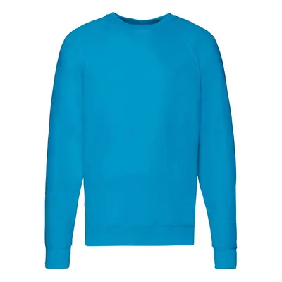 Blue Men's Sweatshirt Lightweight Raglan Sweat Fruit of the Loom