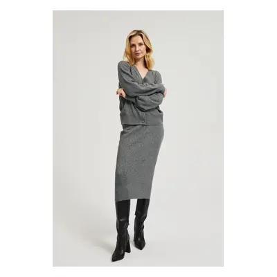 Women's knitted skirt MOODO - gray