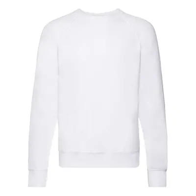 Biała bluza męska Lightweight Raglan Sweat Fruit of the Loom