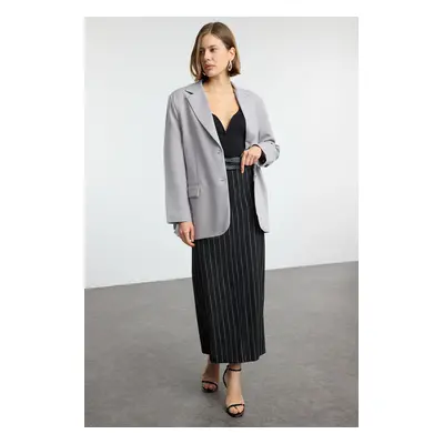 Trendyol Grey Extra Oversize Woven Blazer Jacket