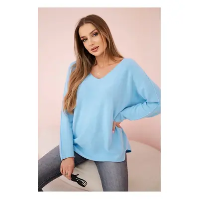 Kesi Włoski V-neck sweater blue