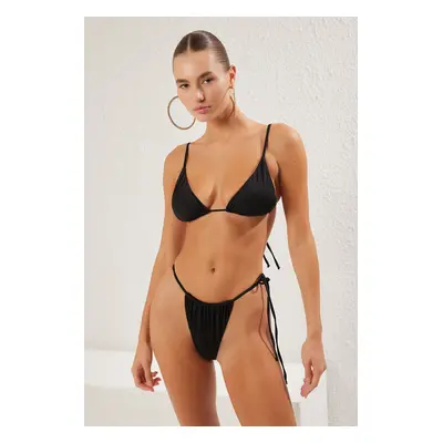 Trendyol Black*001 Animal Triangle Diver/Scuba Normal Waist Bikini Set