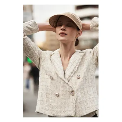 Women's blazer MOODO - ecru white