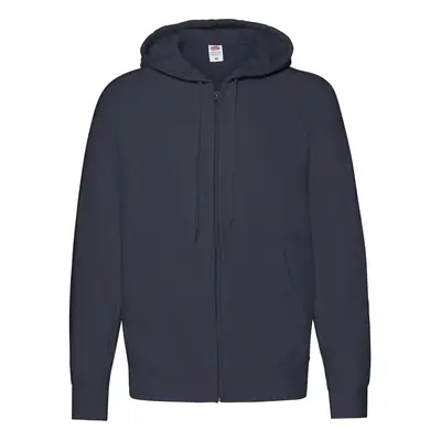 Granatowa bluza męska z kapturem Lightweight Zip Thru Hooded Sweat Fruit of the Loom