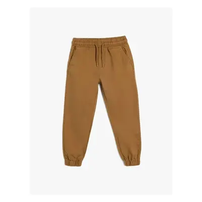 Koton Jogger School Trousers Tied Waist Cotton Pocket