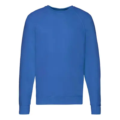 Blue Men's Sweatshirt Lightweight Raglan Sweat Fruit of the Loom