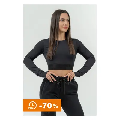 NEBBIA Women's crop top with long sleeves INTENSE Perform