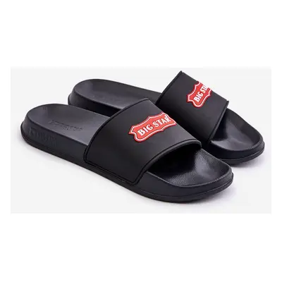 Men's slippers with Big Star logo black