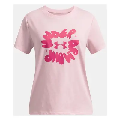 Girl's T-shirt Under Armour Bubble Wordmark SS