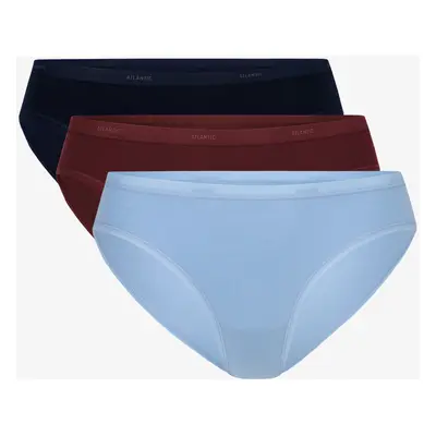 Women's panties ATLANTIC 3Pack - dark blue/burgundy/light blue