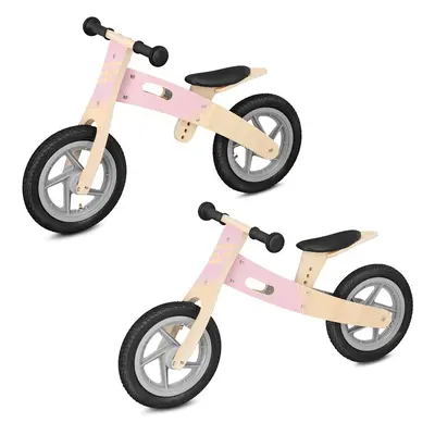 Spokey WOO-RIDE DUO Children's wooden balance bike 2in1, pink