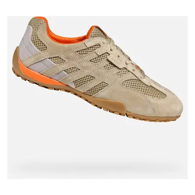 Beige men's sneakers Geox Snake Original - Men's