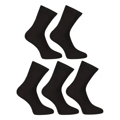 5PACK Nedeto Ankle Socks Bamboo Black