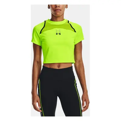 Under Armour T-Shirt UA Run Anywhere Crop SS-GRN - Women