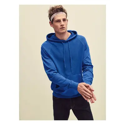 Blue Men's Hooded Hoodie Sweat Fruit of the Loom