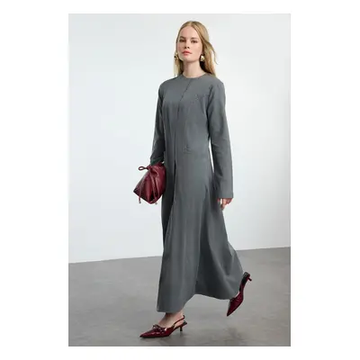 Trendyol Anthracite Pocket Detailed Woven Dress