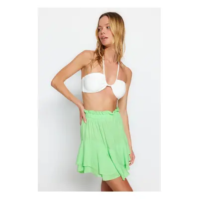 Trendyol Green Mini Woven Ruffle Beach Skirt