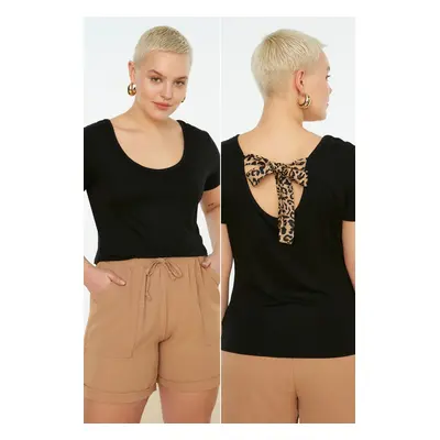 Trendyol Curve Black Tie Back Detailed Knitted Blouse