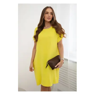 Kesi Włoski Dress with pockets yellow