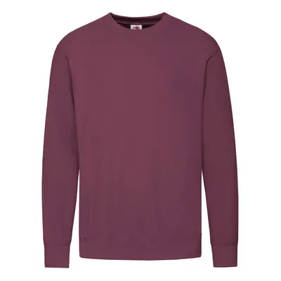 Burgundy Men's Sweatshirt Lightweight Set-in-Sweat Sweat Fruit of the Loom