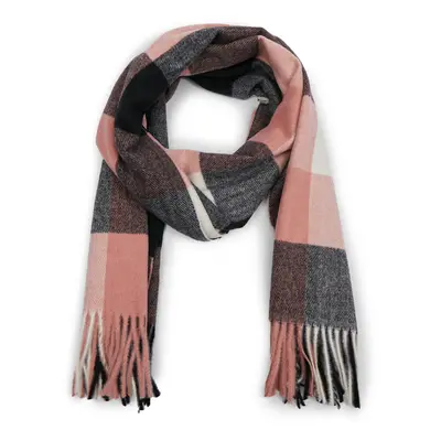 Orsay Black and Pink Women's Plaid Scarf - Women