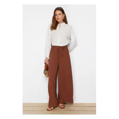 Trendyol Brown Loose Leg Woven Pants