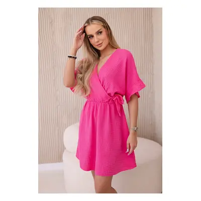 Kesi Włoski Muslin dress with waist pink