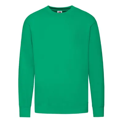 Green Men's Sweatshirt Lightweight Set-in-Sweat Sweat Fruit of the Loom