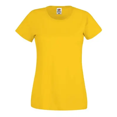 Yellow Women's T-shirt Lady fit Original Fruit of the Loom