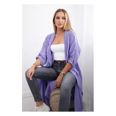 Linen cloak purple