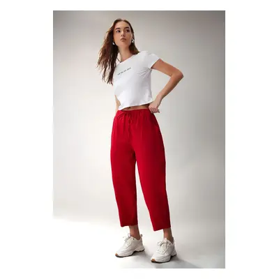 Trendyol Red Harem/Shalwar Aerobin Woven Trousers