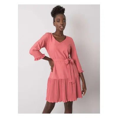 Dress-LK-SK-507733.80P-Dark Pink