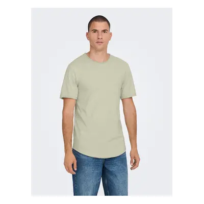 Light grey brindle men's basic T-shirt ONLY & SONS Benne - Men