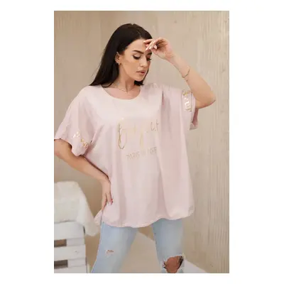 Powdery pink cotton foam blouse