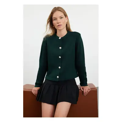 Trendyol Emerald Green Alap kötöttáru Cardigan