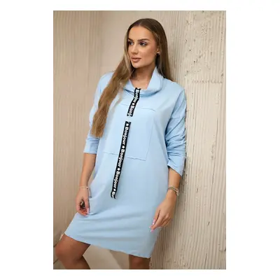 Tie dress light azure