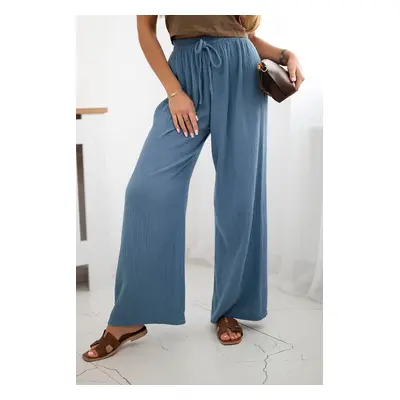 Kesi Włoski Muslin pants with a wide leg Denim