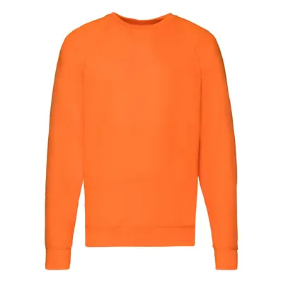 Orange Men's Sweatshirt Lightweight Raglan Sweat Fruit of the Loom