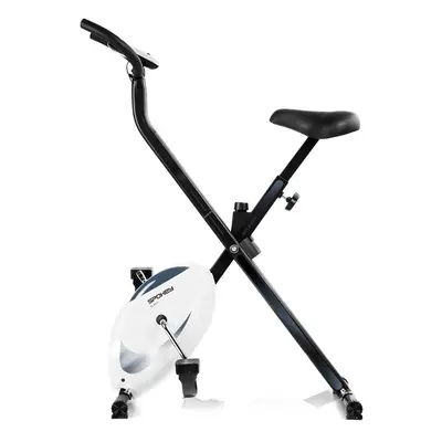 Spokey XFIT Folding mechanical exercise bike, white