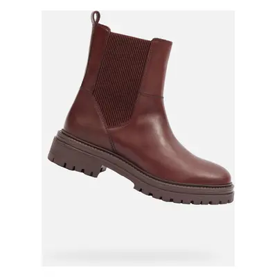 Burgundy women's ankle boots Geox Iridea - Women's