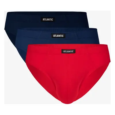 Men's classic briefs ATLANTIC 3Pack - dark blue/blue/red