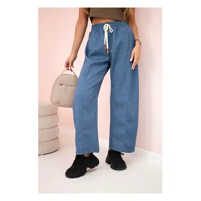 Kesi Włoski Butter trousers tied at the waist denim melange