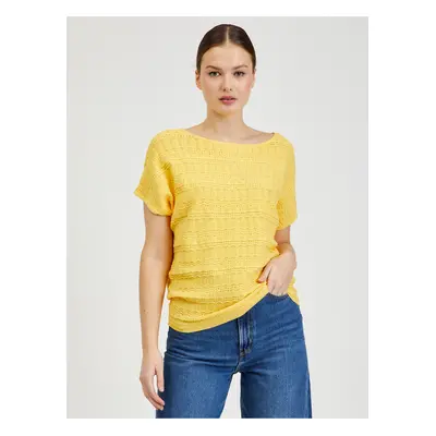 Yellow Ladies Short Sleeve Sweater ORSAY - Women