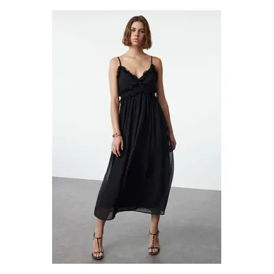 Trendyol Black A-line Maxi Woven Dress